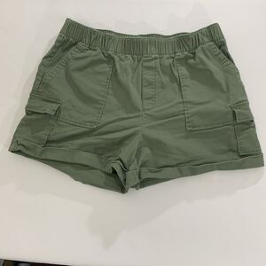 Lucky Brand Cargo Shorts Women L Utility Stretch Waist Pockets Outdoor Relaxed